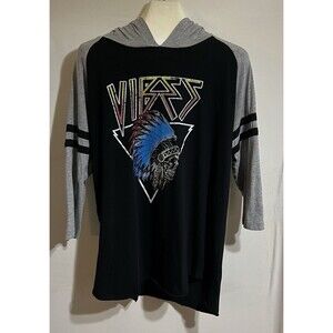 Electric Vibes Pullover  Hoodie Rock Skull Biker Native American Tribal Y